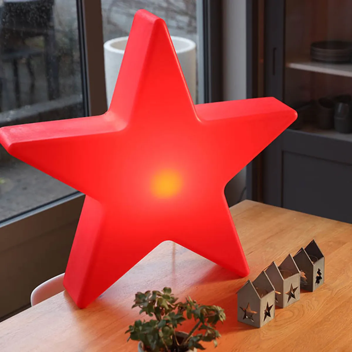 Discount Shining Star Dekoleuchte, Höhe: 37 cm Weihnachtsbeleuchtung|Terrassen