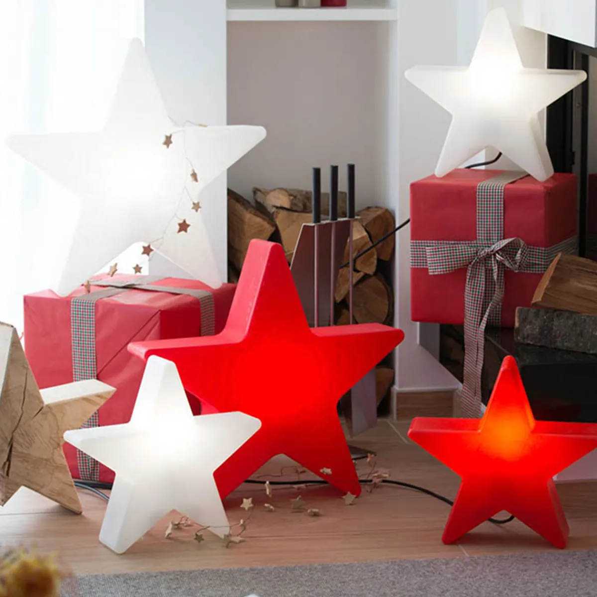 Discount Shining Star Dekoleuchte, Höhe: 37 cm Weihnachtsbeleuchtung|Terrassen