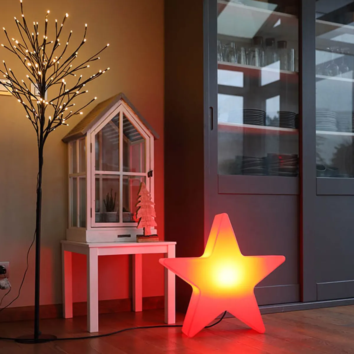 Discount Shining Star Dekoleuchte, Höhe: 37 cm Weihnachtsbeleuchtung|Terrassen