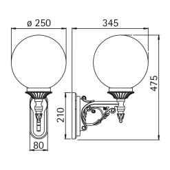 Online 0609 Außenwandleuchte Wandleuchten