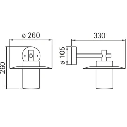 1852 Außenwandleuchte Wandleuchten