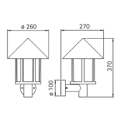 Best 1824 Außenwandleuchte Wandleuchten