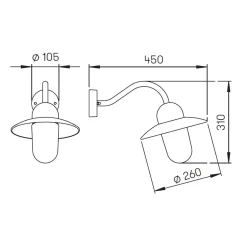 0649 Außenwandleuchte Terrassen|Hauseingänge