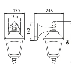 Hot 1813 Außenwandleuchte Wandleuchten