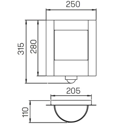 69618 Außenwandleuchte Terrassen|Hauseingänge