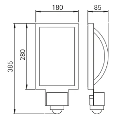 New 69639 Außenwandleuchte LED Wandleuchten|Bewegungsmelder