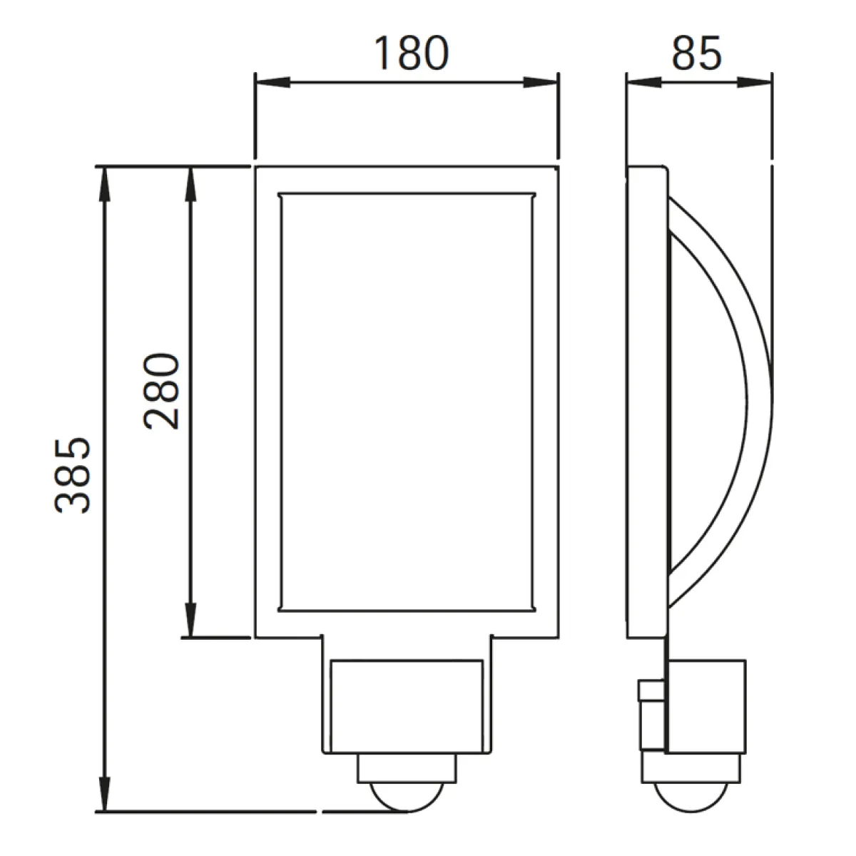 New 69639 Außenwandleuchte LED Wandleuchten|Bewegungsmelder