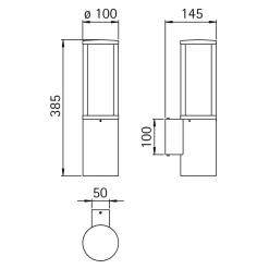 Online 0321 Außenwandleuchte mit zus. Tiefstrahler Wandleuchten