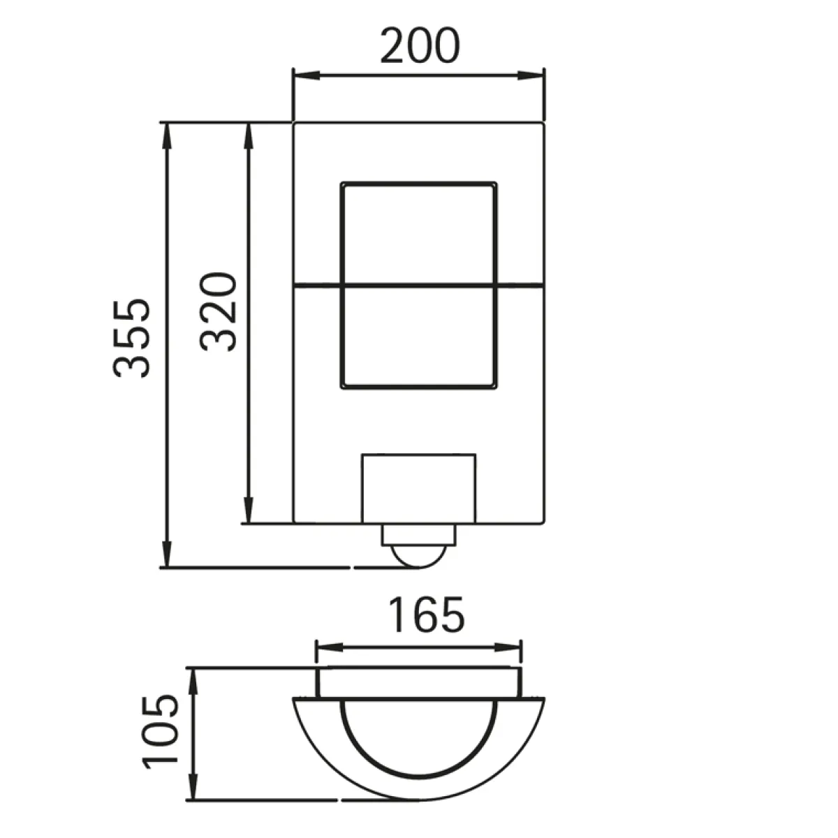 6140 Außenwandleuchte mit Bewegungsmelder Bewegungsmelder|Wandleuchten