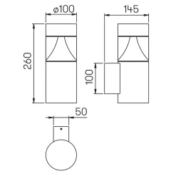 0275 LED Außenwandleuchte Wandleuchten