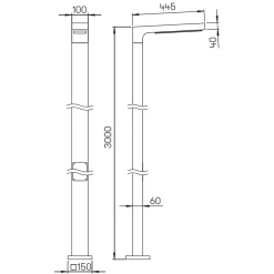 0815 LED Mastleuchte, Licht: asymmetrisch Stehleuchten