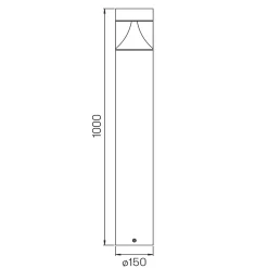 New 2275 LED Pollerleuchte Wege/Zufahrten|Hauseingänge