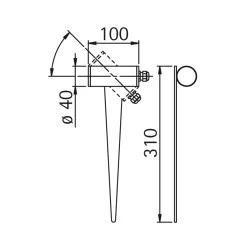 Outlet 2433 LED Spießstrahler Terrassen|Grünflächen