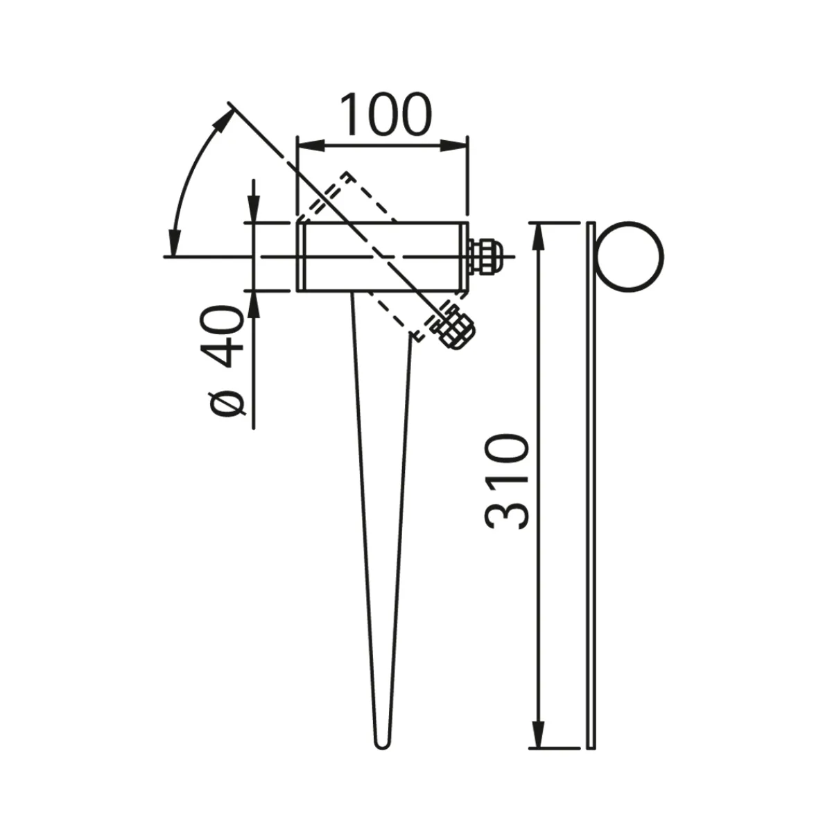 Outlet 2433 LED Spießstrahler Terrassen|Grünflächen