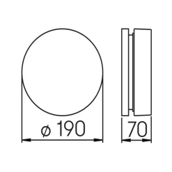 6307 LED Wand- / Deckenleuchte A, Ø: 19 cm Hauseingänge|Carports/Garagen