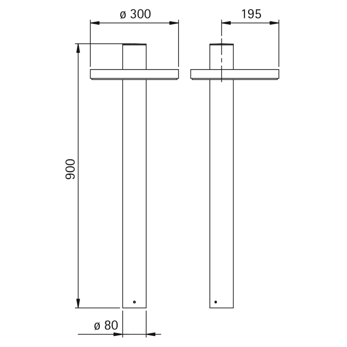 Outlet 2093 Pollerleuchte Wege/Zufahrten|Stehleuchten