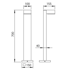 2228 Pollerleuchte Stehleuchten