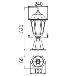 Online 0541 Sockelleuchte Wege/Zufahrten|Terrassen