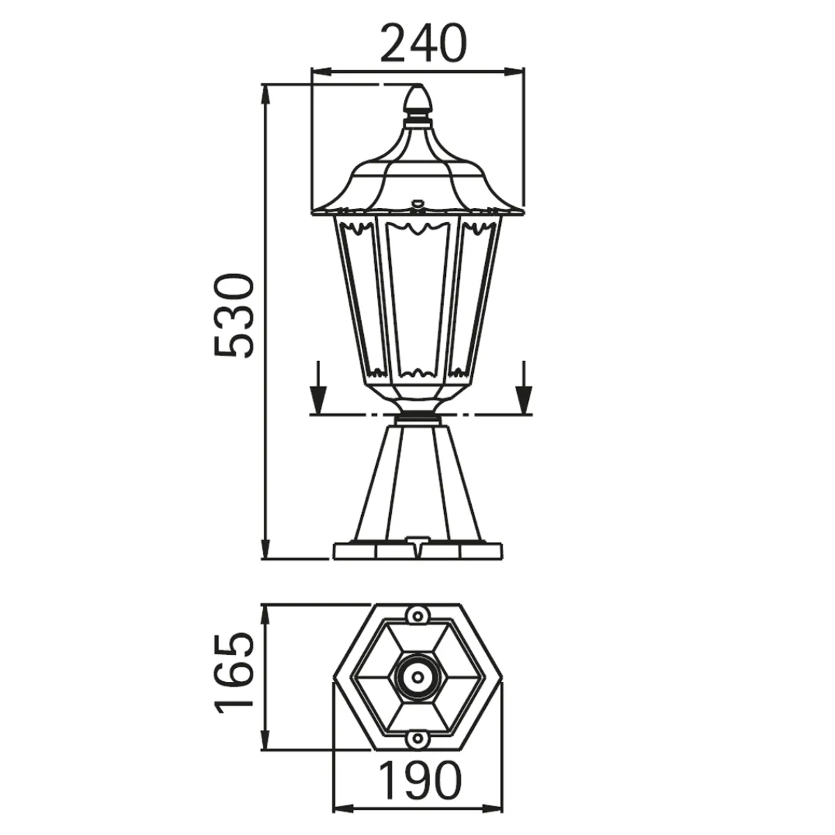 Online 0541 Sockelleuchte Wege/Zufahrten|Terrassen