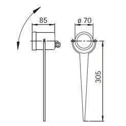 Outlet 692112 Spießstrahler Strahler & Scheinwerfer