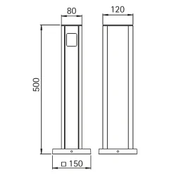 2105/6 Steckdosensäule Energie- & Steckdosensäulen