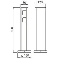 2105/6 Steckdosensäule Energie- & Steckdosensäulen