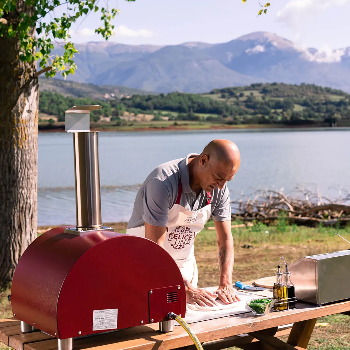 Moderno Portable Pizzaofen, tragbar, inkl. Tragetasche & Pizza Schaufel Set Medium Grills & Pizzaöfen