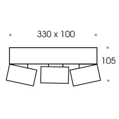 Easy Triple LED Deckenleuchte Strahler|Objektbeleuchtung