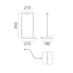 Outlet Curiosity LED Akkuleuchte Aufbewahrung|Dekoration