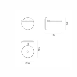 Online Demetra Faretto LED ohne Schalter Schlafzimmer|Wandleuchten