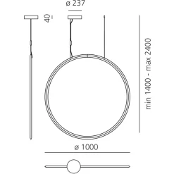 Discovery Vertical 100 LED Sospensione Pendelleuchten|Objektbeleuchtung