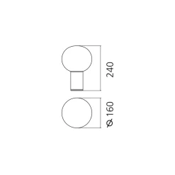 Laguna Tavolo, Struktur: Messing Schlafzimmer|Tischleuchten