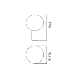 Laguna Tavolo, Struktur: Messing Schlafzimmer|Tischleuchten