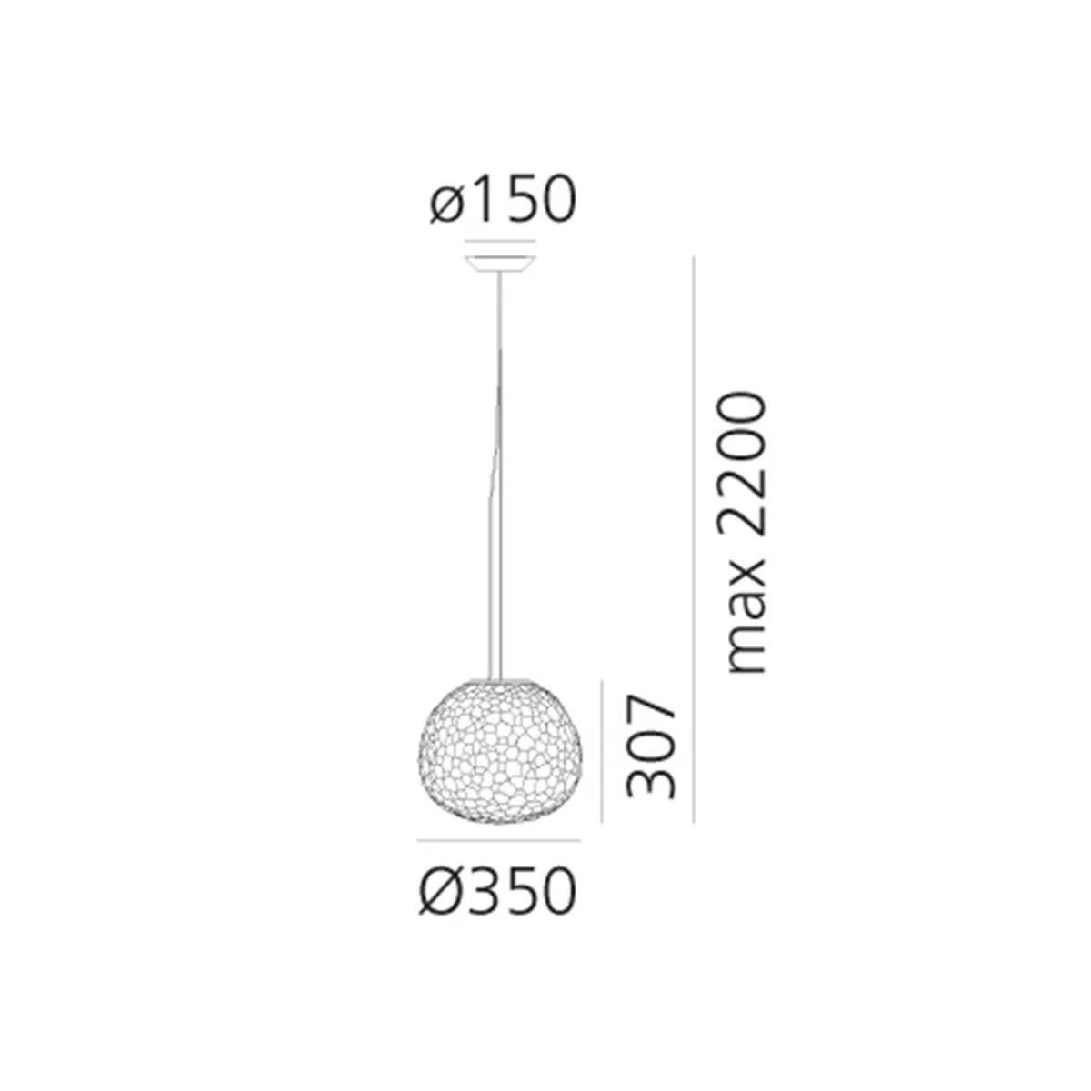 Outlet Meteorite Sospensione Pendelleuchten|Flur