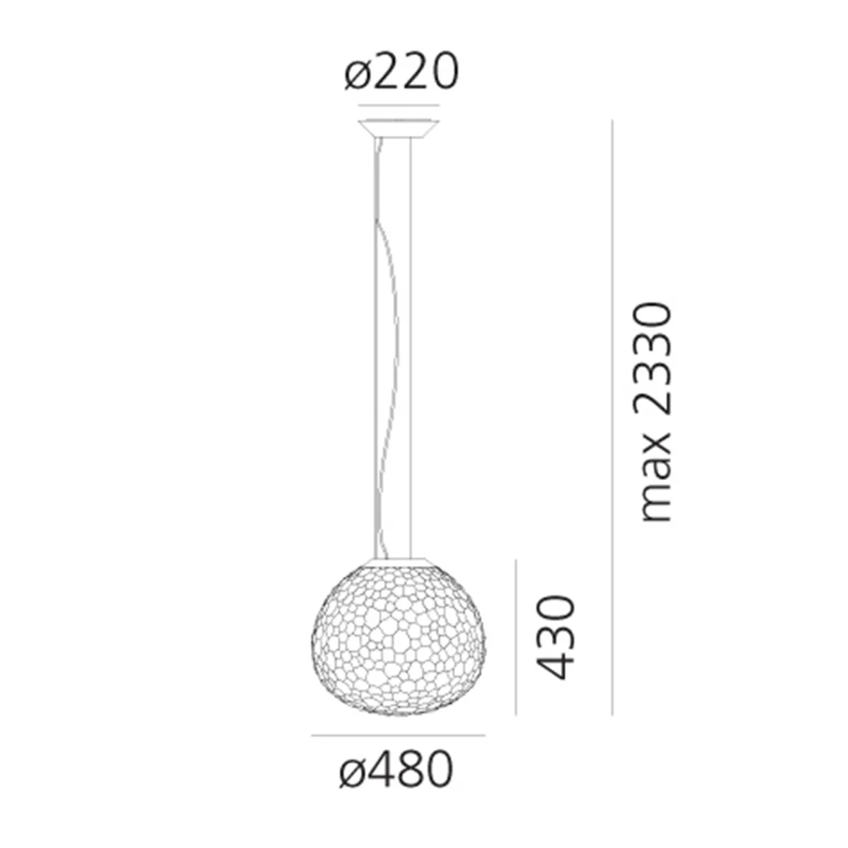 Outlet Meteorite Sospensione Pendelleuchten|Flur