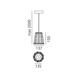 Clearance Null Vector Beta Sospensione, Abverkaufsware Pendelleuchten
