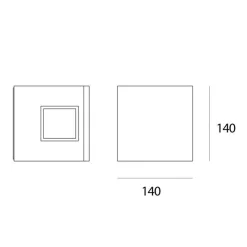 Hot Effetto 14S LED 2N Außenwandleuchte, 2 x 5° Hauseingänge|Fassaden
