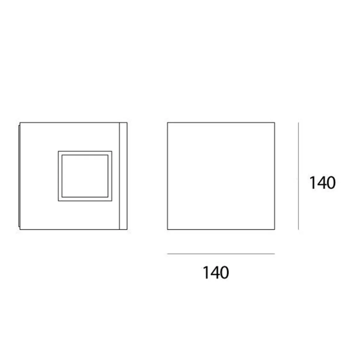 Hot Effetto 14S LED 2N Außenwandleuchte, 2 x 5° Hauseingänge|Fassaden