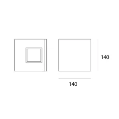 Clearance Effetto 14S LED 4L Außenwandleuchte, 4 x 50° Hauseingänge|Fassaden