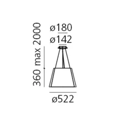 Tolomeo Paralume Outdoor LED Sospensione Terrassen|Dekorative Leuchten