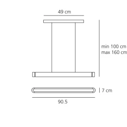 New Talo 90 LED Sospensione Essbereiche|Arbeitszimmer