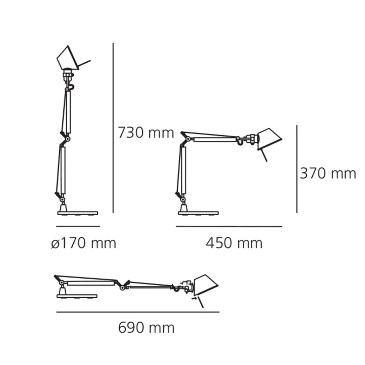 New Tolomeo Micro Tavolo Profondo 95 Gloss Arbeitszimmer|Büros