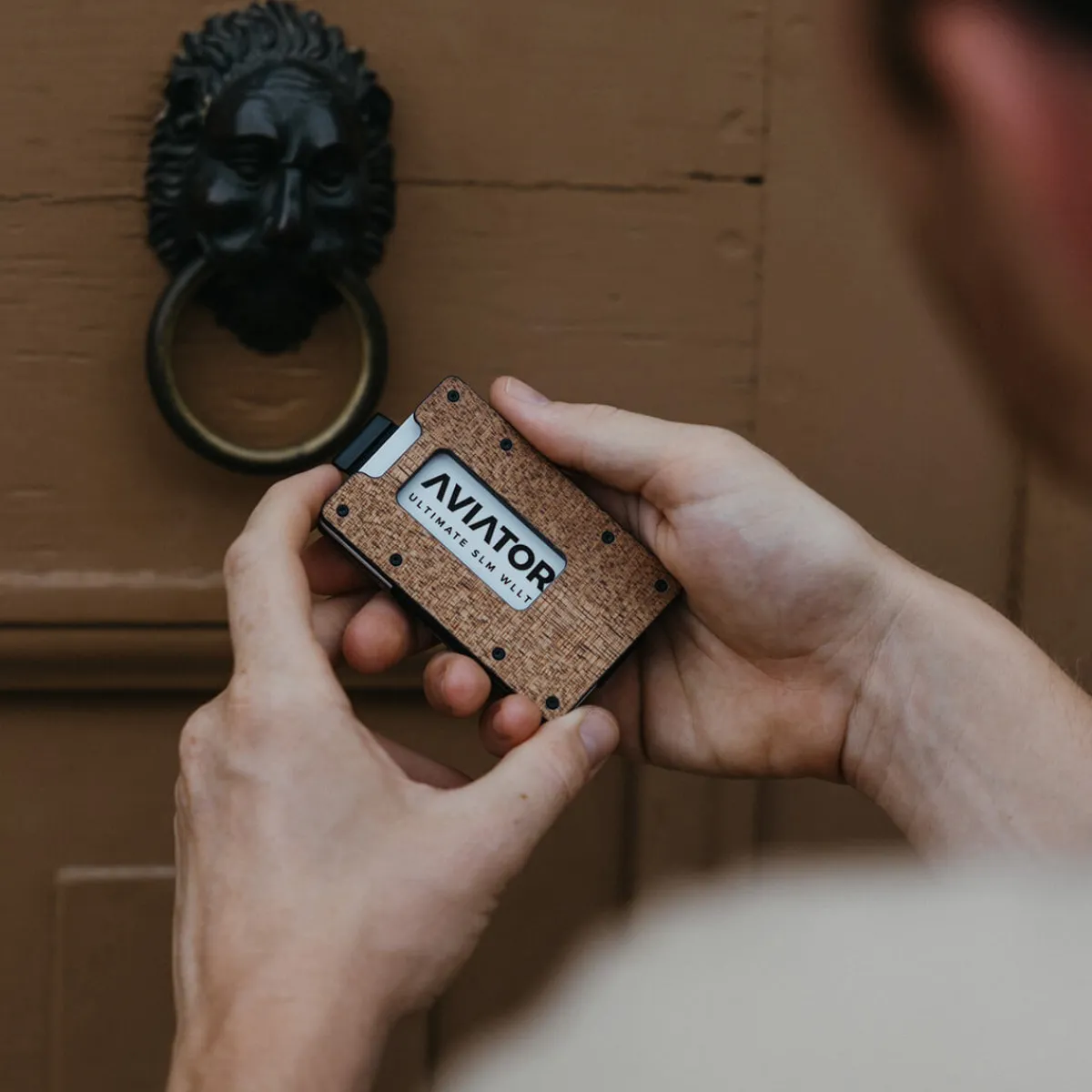 Online Wood x Carbon Fiber Slide Slim Wallet Geldbörse Gadgets & Technik|Aufbewahrung