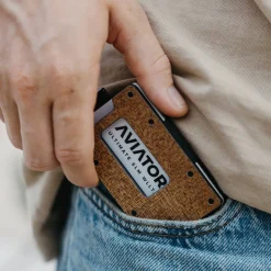 Online Wood x Carbon Fiber Slide Slim Wallet Geldbörse Gadgets & Technik|Aufbewahrung