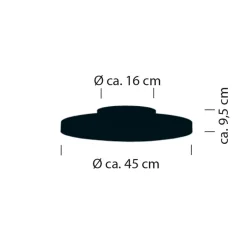 Sale Cona LED Deckenleuchte, Ø: 45 cm Wohnzimmer|Schlafzimmer