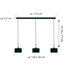 Outlet Karl 75 Pendelleuchte, 3-flg. Pendelleuchten