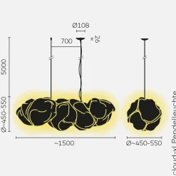 Outlet Cloud-XL LED Pendelleuchte Hotellerie|Gastronomie
