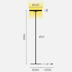 Disk-10 LED Stehleuchte Stehleuchten|Objektbeleuchtung