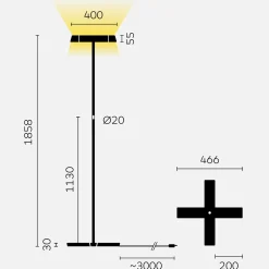Best Koi-Q LED Stehleuchte, mit Dimmer Stehleuchten|Objektbeleuchtung