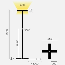 Koi-S LED Stehleuchte, mit Dimmer Stehleuchten|Objektbeleuchtung